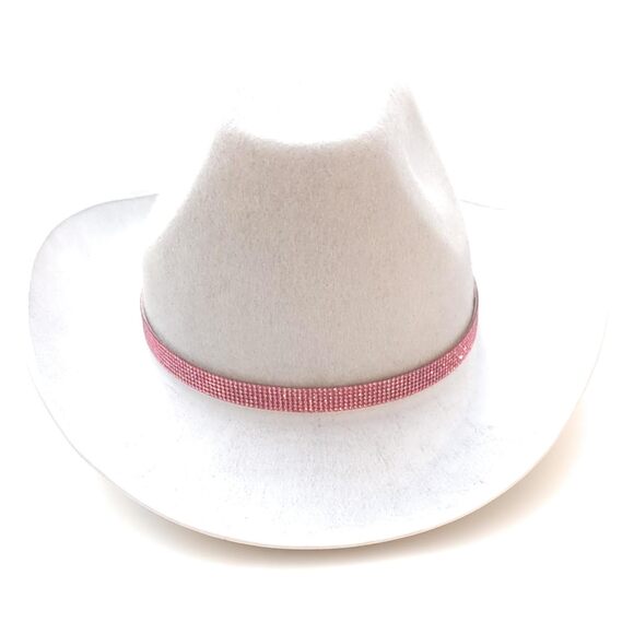2242 Hat Band Pink Rhinestone Silky Satin Lined Facing Cowgirl Western